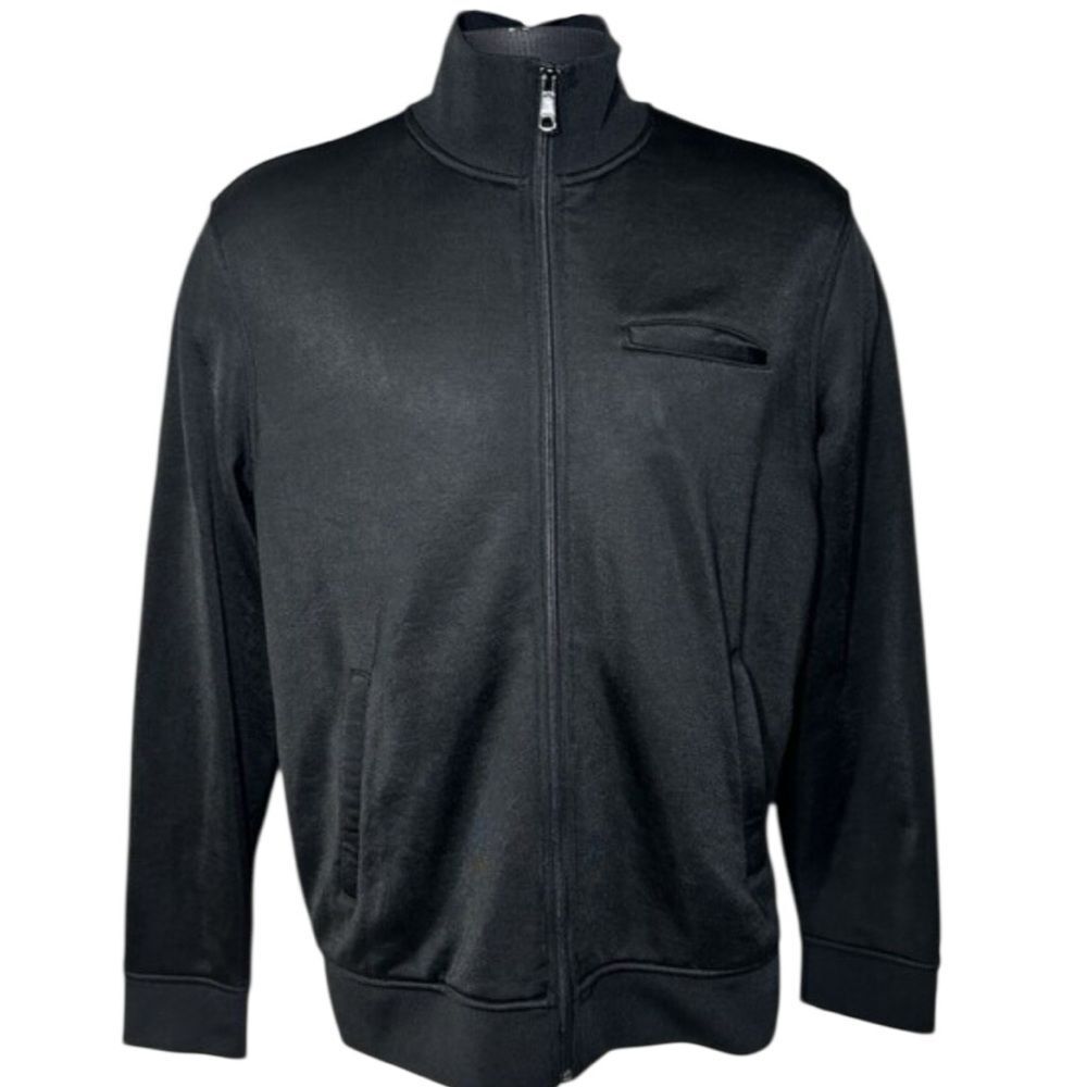 Vince Men's Black Zip-Up track jacket medium